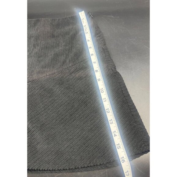 Womens Black Ribbed Lined Side Zip Mini Skirt Small Punk Goth Steampunk Emo Rock - Picture 10 of 10